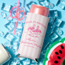 Laatste Flamingle Roze Gestreepte Meidenavond