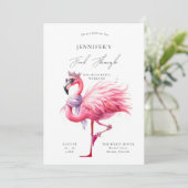 Laatste Flamingle Schattige Funny Bachelorette Rou Kaart (Staand voorkant)