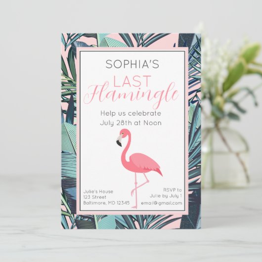 Laatste Flamingle uitnodiging (Staand voorkant)