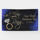 Laatste Fling Bachelorette Party - Blauw Spandoek (Horizontaal)