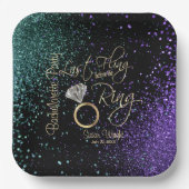 Laatste Fling Bachelorette Party - Blauwgroen en P Papieren Bordje (Voorkant)