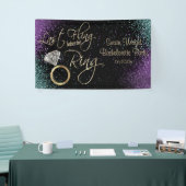 Laatste Fling Bachelorette Party - Blauwgroen en P Spandoek (Beurs)
