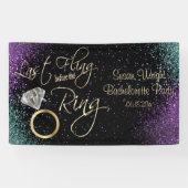 Laatste Fling Bachelorette Party - Blauwgroen en P Spandoek (Horizontaal)