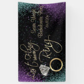 Laatste Fling Bachelorette Party - Blauwgroen en P Spandoek (Verticaal)