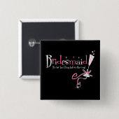 Laatste Fling Bridesmaid Vierkante Button 5,1 Cm (Voorkant /achterkant)