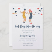 Laatste Fling Girl's dansende vrijgezellenfeest Kaart (Voorkant)