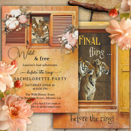 Laatste Fling Tiger Bachelorette Party Kaart