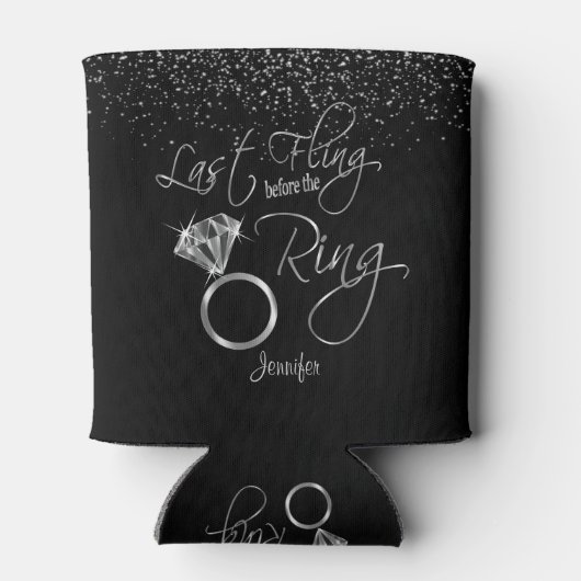 Laatste Fling voor Bling - Zilver Blikjeskoeler (Achterkant)