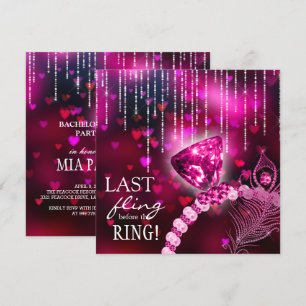 Laatste Fling voor de Ring Bachelorette Pink Ring Kaart