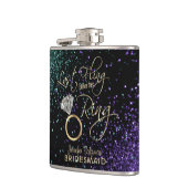 Laatste Fling voor Ring - Blauwgroen & Paars Heupfles (Links)