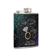 Laatste Fling voor Ring - Blauwgroen & Paars Heupfles (Rechts)