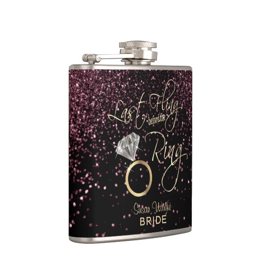 Laatste Fling voor Ring - Roos Gold Heupfles (Rechts)