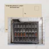 Laatste Gateway to city of London - Temple Bar Briefkaart (Voorkant / Achterkant)