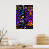 Laatste gedachten op de kunstveiling - Ken Gage Ar Poster (Keuken)