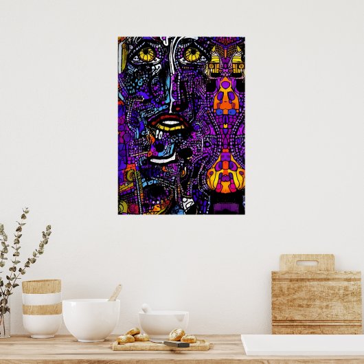 Laatste gedachten op de kunstveiling - Ken Gage Ar Poster (Keuken)