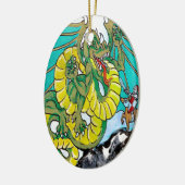 laatste gevecht (verticaal) keramisch ornament (Links)