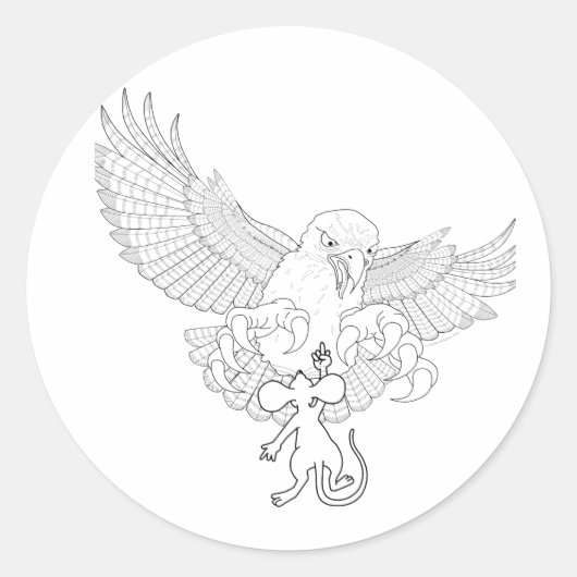 Laatste Grote Defensie Ronde Sticker (Voorkant)