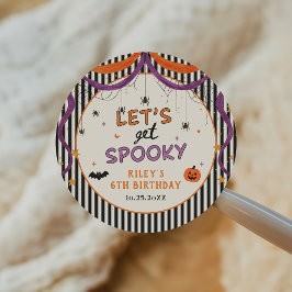 Laatste Halloween Verjaardagsfeestje voor Kinderen Ronde Sticker