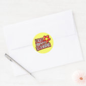 Laatste hippie stand ronde sticker (Envelop)