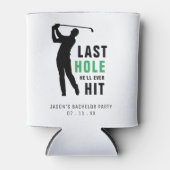 Laatste Hole Golf Swing Bachelor Party Wit Blikjeskoeler (Voorkant)