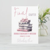 Laatste hoofdstuk, boek thema Bachelorette weekend Kaart (Staand voorkant)