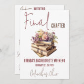 Laatste hoofdstuk, boek thema Bachelorette weekend Kaart (Voorkant / Achterkant)