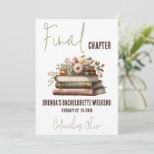 Laatste hoofdstuk, boek thema Bachelorette weekend Kaart (Staand voorkant)