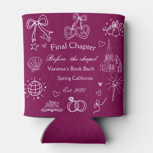 Laatste hoofdstuk voor de Chapel Book Bachelorette Blikjeskoeler (Achterkant)