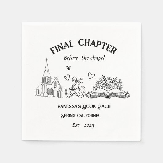 Laatste hoofdstuk voor de Chapel Book Bachelorette Servet (Voorkant)