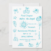 Laatste hoofdstuk voor de kapel Boek Bachelorette Kaart (Voorkant)