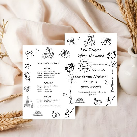 Laatste hoofdstuk voor de kapel Boek Bachelorette Kaart