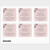 Laatste indruk - Roze rozen en duiven Vierkante Sticker (Vel)