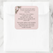 Laatste indruk - Roze rozen en duiven Vierkante Sticker (Tas)