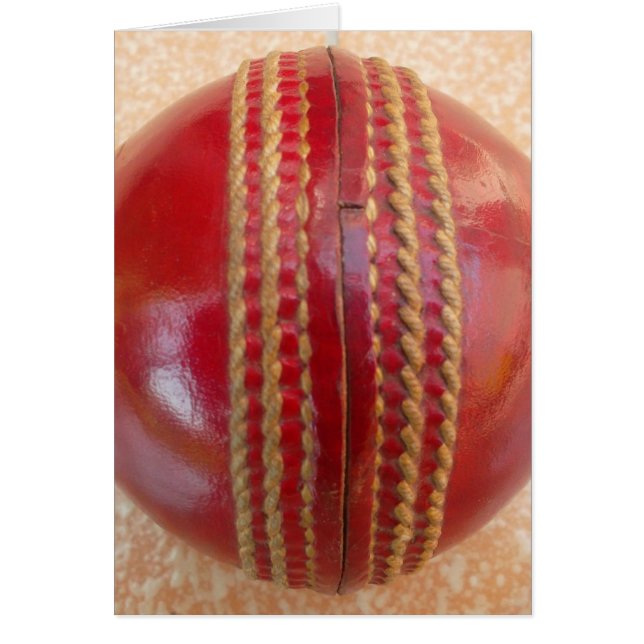 Laatste Internationale Rode Leren Cricketbal (Voorkant)