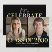 Laatste jaar Uitnodiging om Afstuderen bewerken (Voorkant / Achterkant)