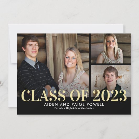 Laatste jaar Uitnodiging om Afstuderen bewerken (Voorkant)