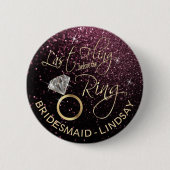 Laatste kans  Meidenavakantie Roze Goud Ronde Button 5,7 Cm (Voorkant)