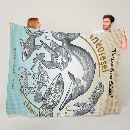 "Laatste Kans voor Koraal" Fleece Deken (In situ)