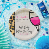 Laatste keer dat je voor de ringing Wilde drukband Papieren Bordje (Feest)