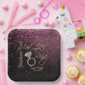 Laatste keer voor de Ring Bachelorette Roos Gold Papieren Bordje (Feest)