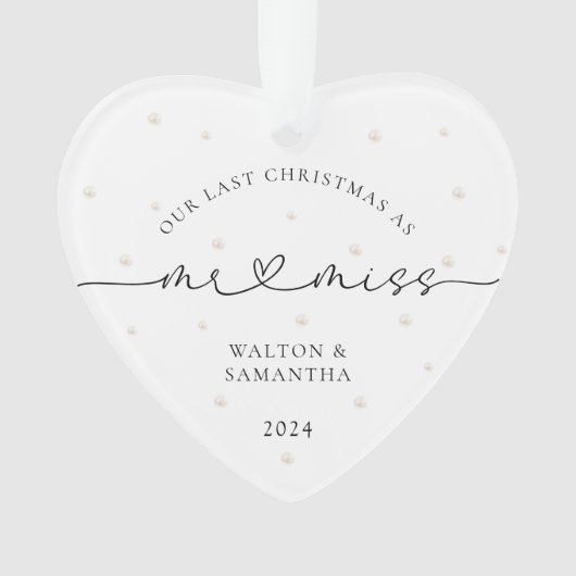 Laatste kerst als Miss White Pearls Ornament (voorkant)