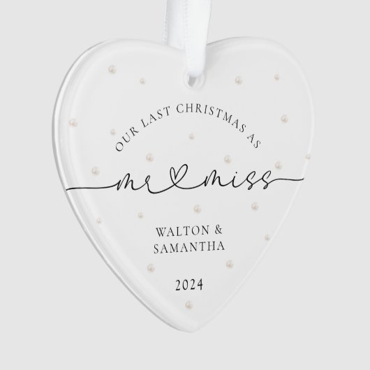 Laatste kerst als Miss White Pearls Ornament (voorkant)