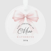 Laatste Kerstmis als Miss Ornament (achterkant)