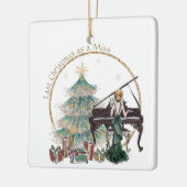 Laatste Kerstmis als Miss | Roodkoppen spelen Pian Keramisch Ornament (Links)