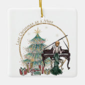Laatste Kerstmis als Miss | Roodkoppen spelen Pian Keramisch Ornament (Voorkant)