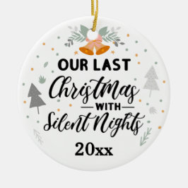 laatste kerstmis met stille nachten Ultrasound Fot Keramisch Ornament