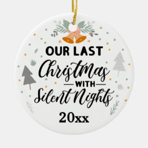 laatste kerstmis met stille nachten Ultrasound Fot Keramisch Ornament