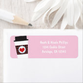 LAATSTE Koffiebeker Valentijnse partij Adres label (Insitu)