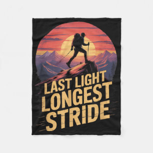 Laatste Licht Langste Stap Zonsondergang Wandel Be Fleece Deken