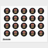 Laatste Licht Langste Stap Zonsondergang Wandelen Ronde Sticker (Vel)